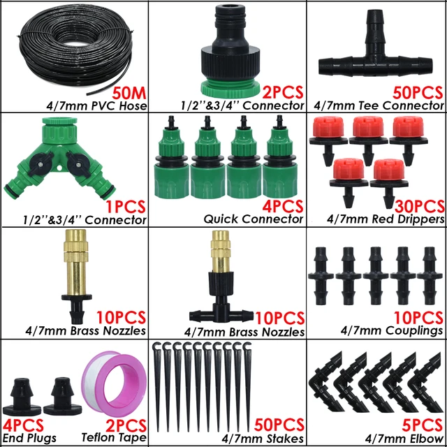 KESLA 5-50M bahçe mikro damla sulama otomatik sulama sistemi seti zamanlayıcı kontrolörü DIY sis sprey soğutma saksı bitkileri