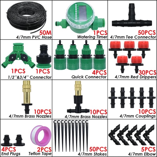 KESLA 5-50M bahçe mikro damla sulama otomatik sulama sistemi seti zamanlayıcı kontrolörü DIY sis sprey soğutma saksı bitkileri - Görsel 10