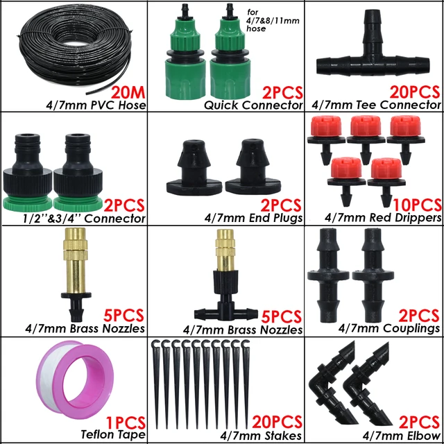 KESLA 5-50M bahçe mikro damla sulama otomatik sulama sistemi seti zamanlayıcı kontrolörü DIY sis sprey soğutma saksı bitkileri