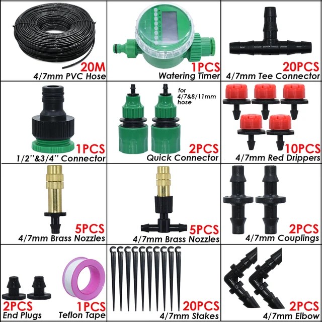 KESLA 5-50M bahçe mikro damla sulama otomatik sulama sistemi seti zamanlayıcı kontrolörü DIY sis sprey soğutma saksı bitkileri - Görsel 12