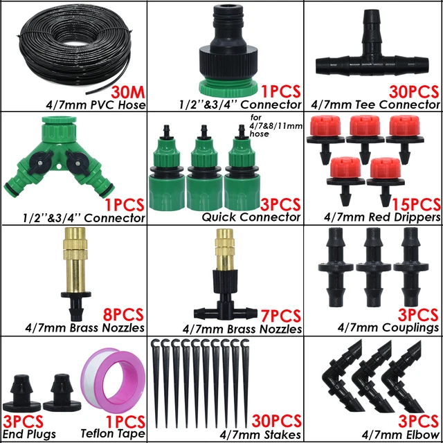 KESLA 5-50M bahçe mikro damla sulama otomatik sulama sistemi seti zamanlayıcı kontrolörü DIY sis sprey soğutma saksı bitkileri