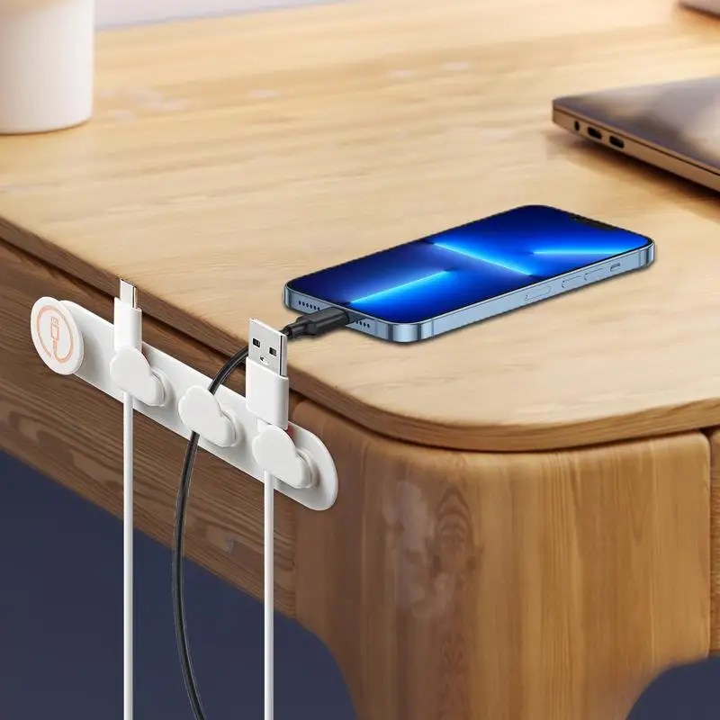 Kablo düzenleyici USB kablosu sarıcı masaüstü düzenli yönetim klipleri fare kulaklık için kablo tutucu tel organizatör - Görsel 5