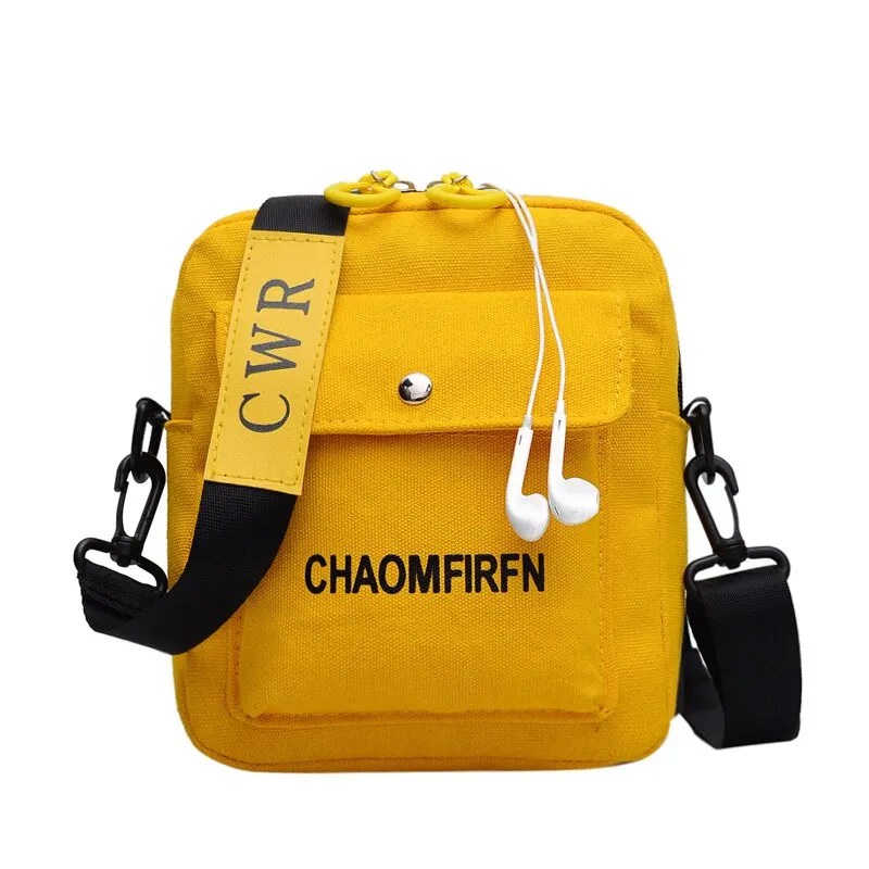 Kadın Crossbody çanta yeni tuval omuz çantası kadın küçük çanta moda öğrenciler basit tek omuz moda telefon çanta