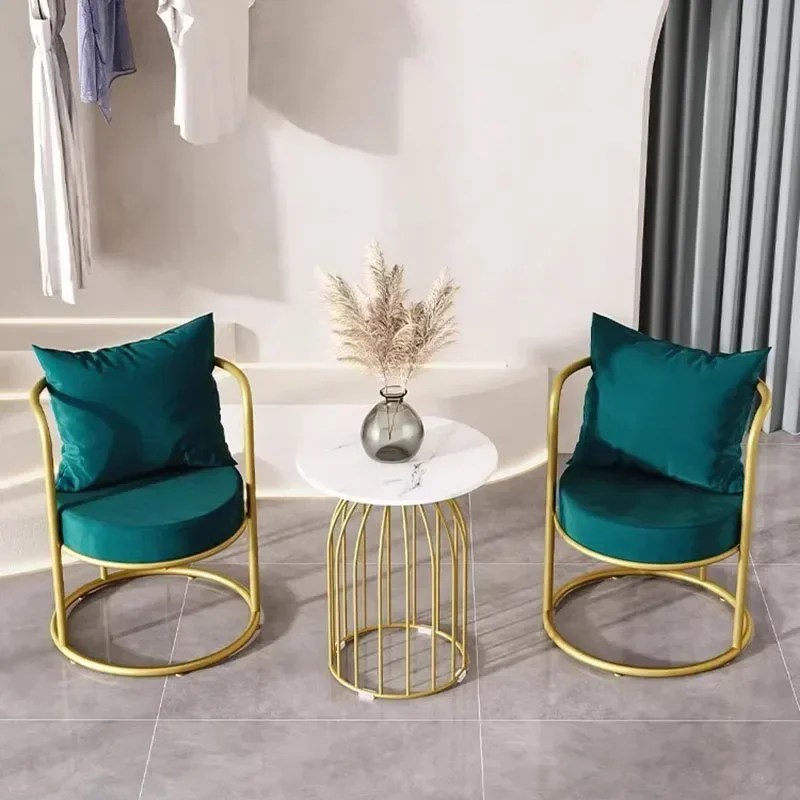 Kadife sandalyeler oturma odası salonlar rahat taşınabilir Relax tasarımcı lüks salonlar sandalye Modern Sillas Plegables mobilya MQ50KT - Görsel 5