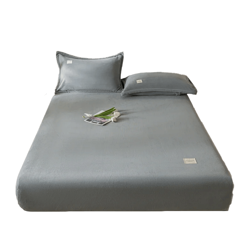 Kadife termal yatak örtüsü, kış için peluş kumaş levhalar, yatak örtüsü, tek çift kral kraliçe Bed120x200 için çarşaf seti - Görsel 6