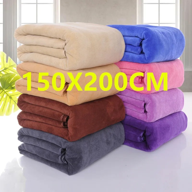 Kalınlaşmış büyük mikrofiber banyo havlusu-süper emici ve çabuk kuruyan çok amaçlı mikrofiber havlu