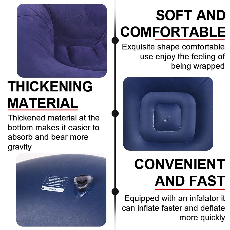 Kalınlaşmış tembel şişme Sofa sandalyeler fasulye torbası kanepeler PVC şezlong koltuk Tatami dinlenme koltuğu mobilya sandalyeler oturma odası kaynağı - Görsel 5