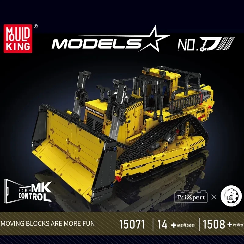 Kalıp kral 15071 teknik uzaktan kumanda mühendislik kamyon araç oyuncaklar elektrikli buldozer yapı taşları tuğla çocuklar için hediye