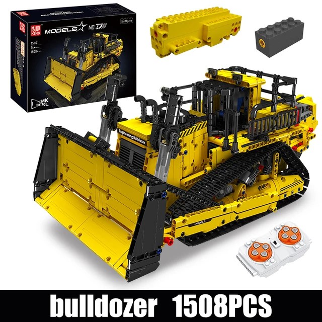 Kalıp kral 15071 teknik uzaktan kumanda mühendislik kamyon araç oyuncaklar elektrikli buldozer yapı taşları tuğla çocuklar için hediye - Görsel 7