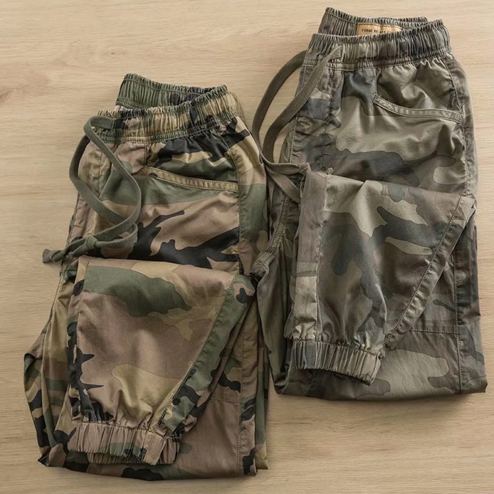 Kargo pantolon erkek yaz pamuklu pantolon erkekler Sweatpants streç kamuflaj rahat pantolon kargo pantolon Streetwear erkek шасние
