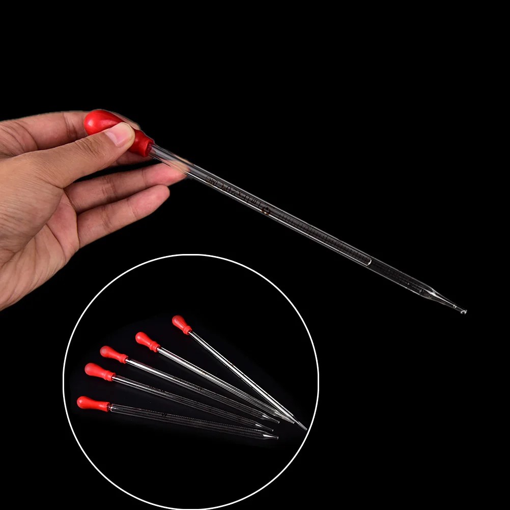 Kauçuk ampul Lab kimya damlalıklı dağıtım sıcak satış 1 adet 0.5ml 1ml 2ml 3ml 5ml cam mezun pipet ile