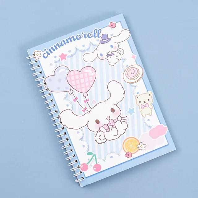 Kawaii Sanrio Coil mi bobin dizüstü A5 dizüstü egzersiz kitabı kız sevimli kırtasiye Learning moroll öğrenme kırtasiye not defteri günlüğü - Görsel 9