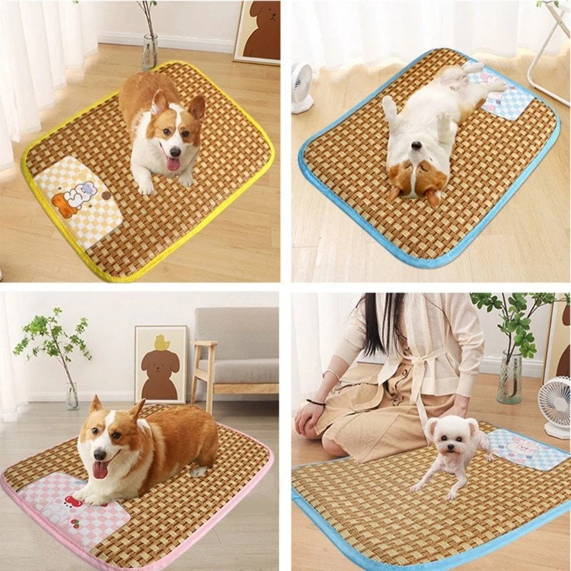 Kedi Köpekler için Soğutma Mat Yaz Şezlong Yatak Rattans Kanepe Kapalı Açık Kullanım için Toptan