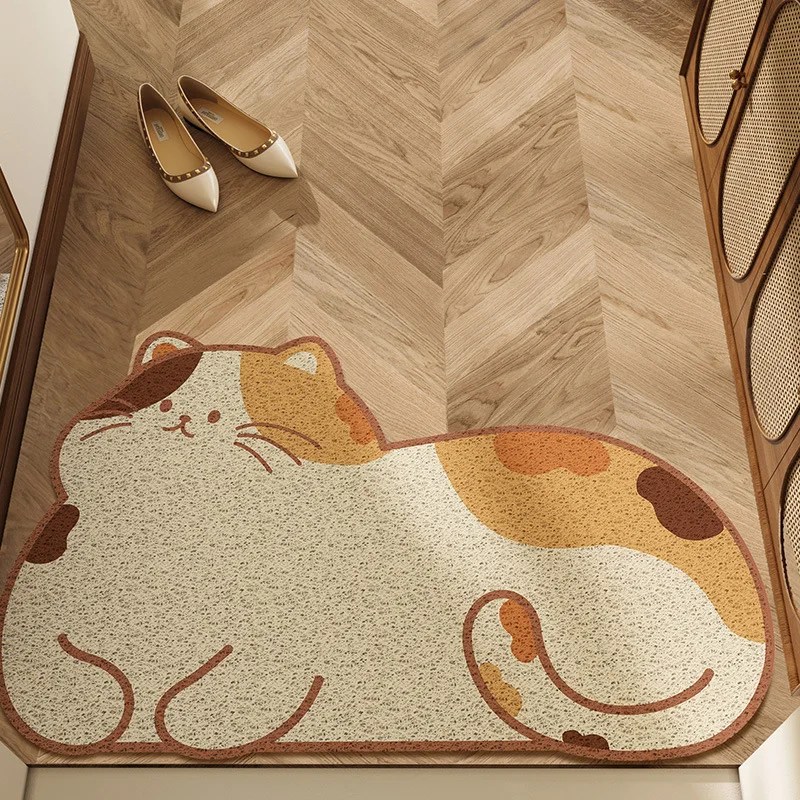Kedi/ayı/Panda/tavşan paspas kaymaz halı zemin banyo mutfak kilim için bobin PVC malzeme Mat 카home Carpets ev halı Anti kir