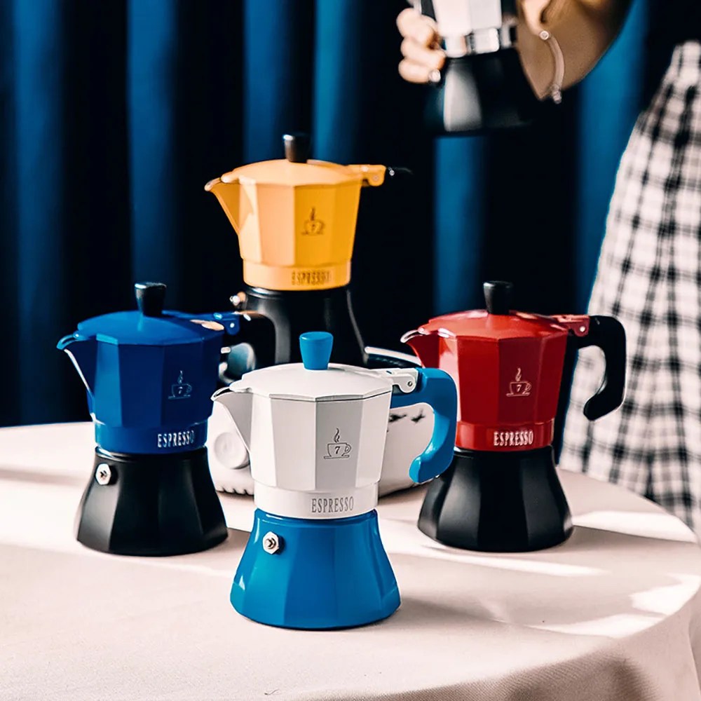 Klasik İtalyan kahve eski kolu Espresso makinesi Pot Pot kahve demleme araçları 150 tera 300/ml Cafe aksesuarları Set