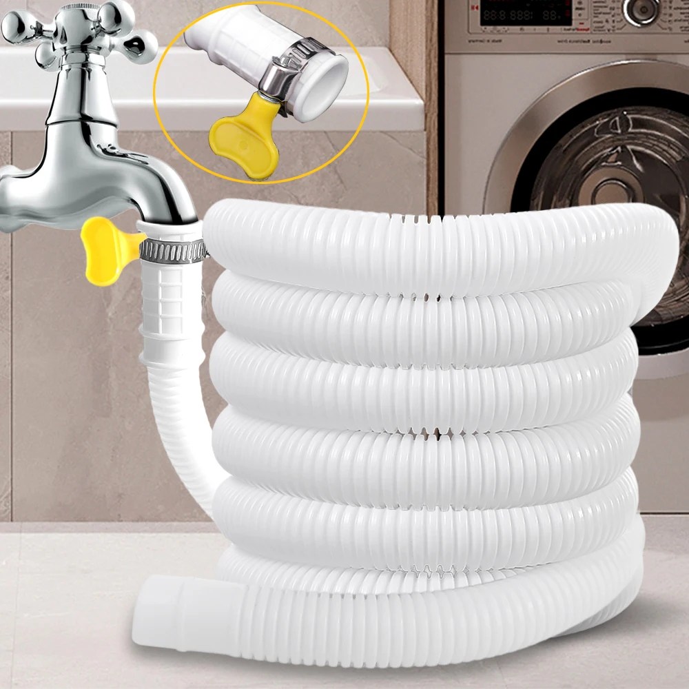 Klima musluk uzatma yarı otomatik sıhhi tesisat hortumları için 300cm Pvc çamaşır makinesi boşaltma hortumu plastik boru boru