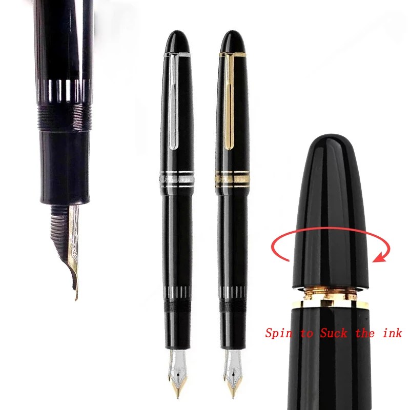 Lüks Mont mavi reçine MB dolma kalem içi boş pencere seri numarası ile 4810 iridyum Nib ofis kırtasiye