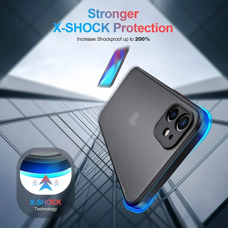 Lüks mat şeffaf TPU kare telefon kılıfı için iPhone 15 14 13 12 11 Pro Max Mini XS XR X 8 artı SE 2020 ihard sert PC kapak - Görsel 3