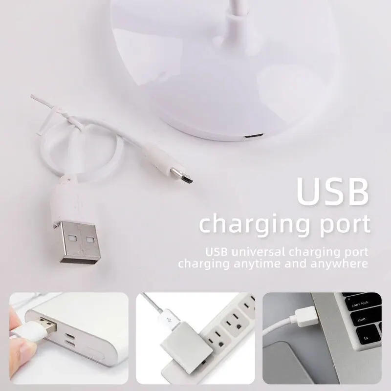 LED masaüstü masa lambası USB şarj edilebilir aydınlatma göz koruma odası gece lambası yatak odası başucu öğrenci okuma lambası