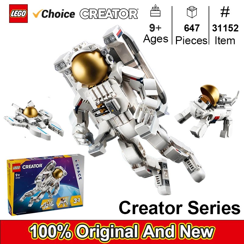 LEGO 31152 uzay astronot yaratıcısı 3-in-1647 adet Buiding blokları Model seti DIY oyuncaklar Boys kız çocuk hediye yaşları 9 +