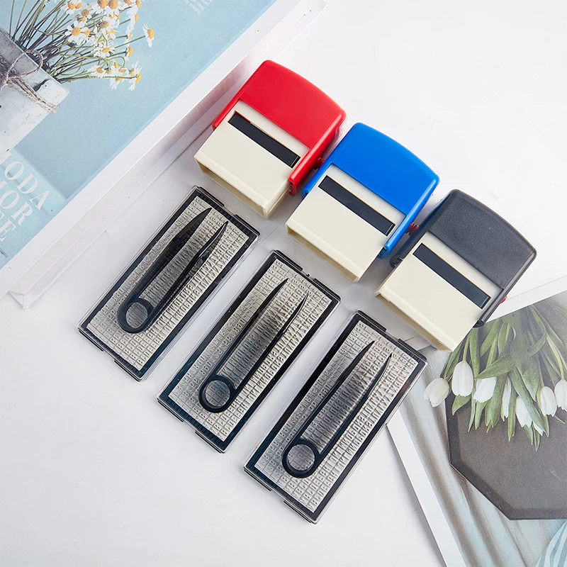 Lastik damga kiti DIY özel kişiselleştirilmiş kendini mürekkep iş adresi adı numarası mektup damga el sanatları baskı lastik damga