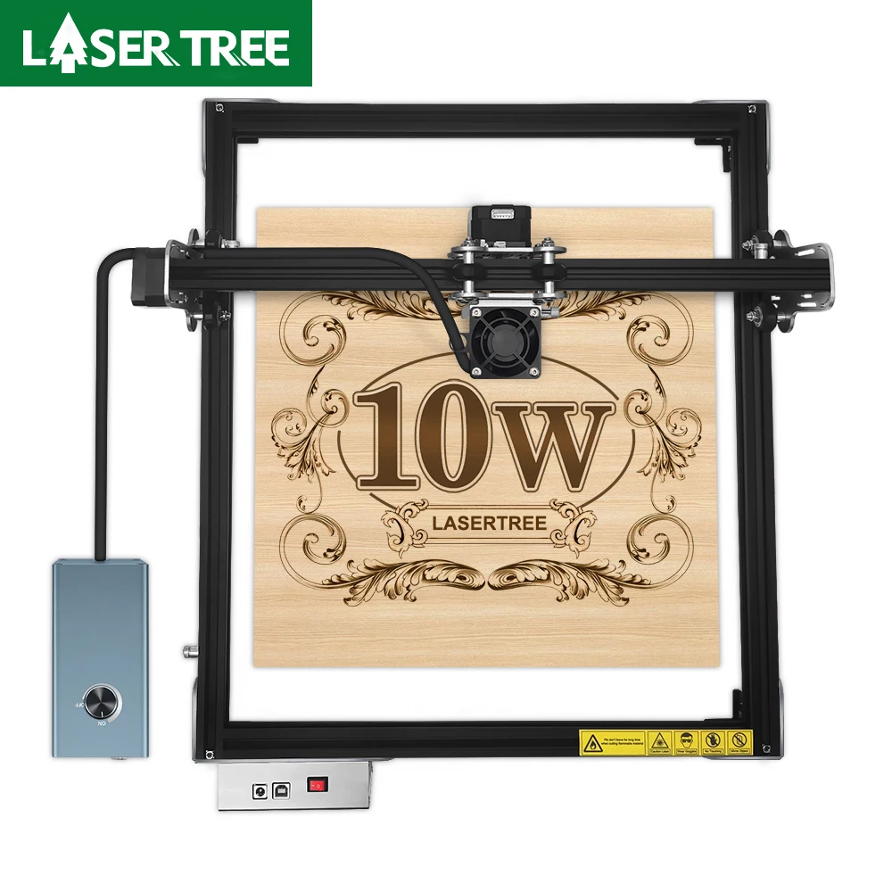 Lazer ağacı K1 lazer gravür 10W lazer kafası kiti ile TTL mavi ışık modülü CNC oyma kesme makinesi ağaç İşleme DIY araçları