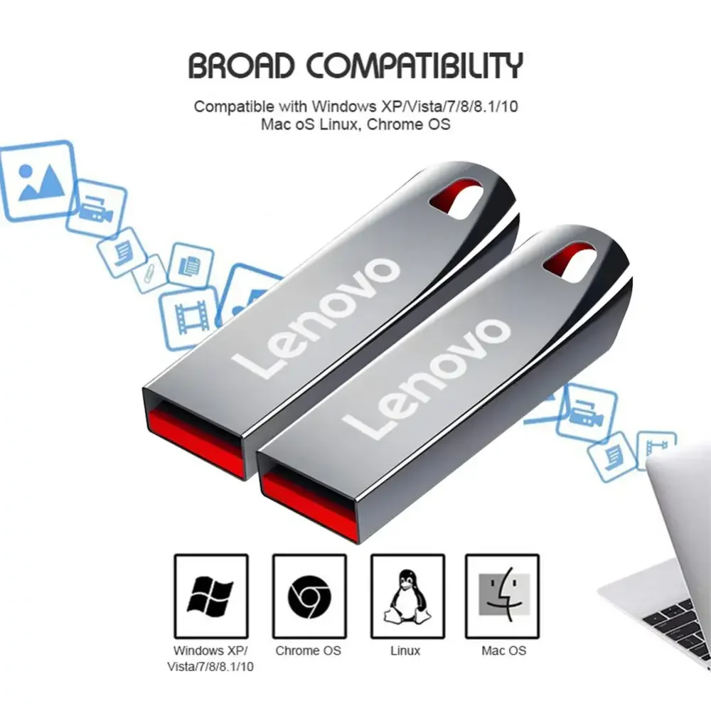 Lenovo 2TB Usb3.0 Flash sürücüler yüksek hızlı Metal Pendrive taşınabilir su geçirmez bellek Usb Flash Disk bilgisayar depolama cihazları için