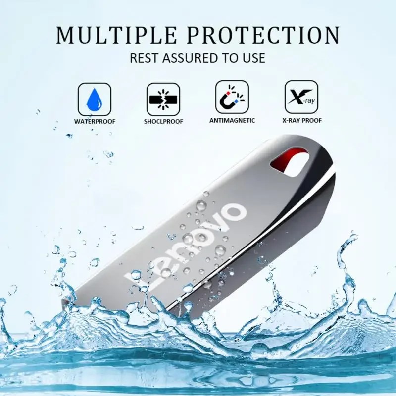 Lenovo 2TB Usb3.0 Flash sürücüler yüksek hızlı Metal Pendrive taşınabilir su geçirmez bellek Usb Flash Disk bilgisayar depolama cihazları için - Görsel 4