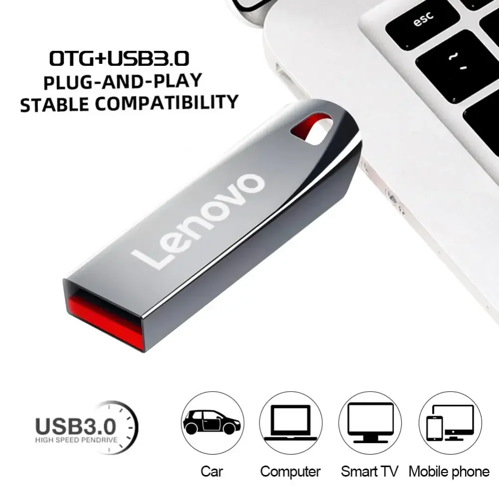 Lenovo 2TB Usb3.0 Flash sürücüler yüksek hızlı Metal Pendrive taşınabilir su geçirmez bellek Usb Flash Disk bilgisayar depolama cihazları için