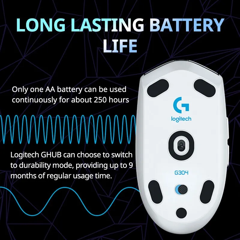 Logitech G304KDA kablosuz fare ESports oyun ofis masaüstü dizüstü programlanabilir yemek tavuk League of Legends fare