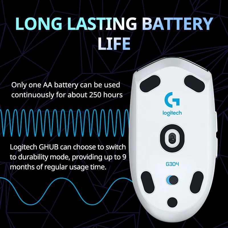 Logitech G304KDA kablosuz fare ESports oyun ofis masaüstü dizüstü programlanabilir yemek tavuk League of Legends fare - Görsel 5