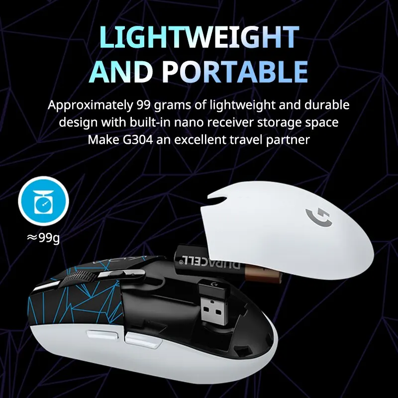 Logitech G304KDA kablosuz fare ESports oyun ofis masaüstü dizüstü programlanabilir yemek tavuk League of Legends fare
