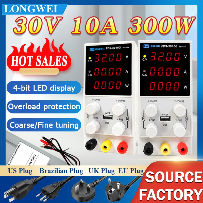 Longwei PDS-3010G ayarlanabilir DC güç kaynağı cep telefonu tamir 30V 10A laboratuar tezgahı güç kaynağı stabilize anahtarı güç kaynağı