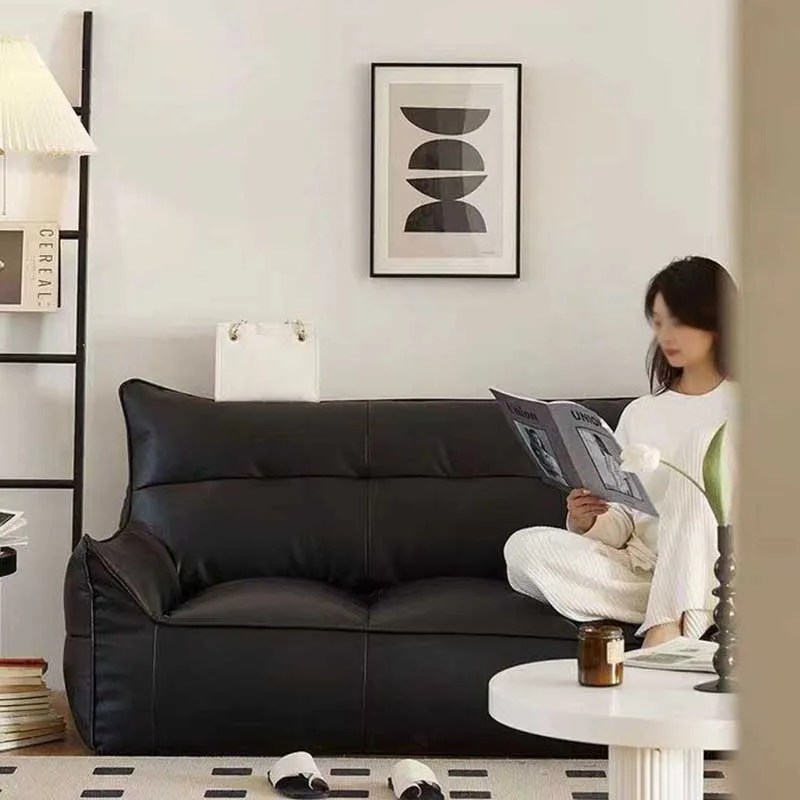 Loveseat zemin kanepe Minimalist tembel Modern köşe ergonomik oturma odası kanepe okuma konfor Divani Soggiorno ev mobilya