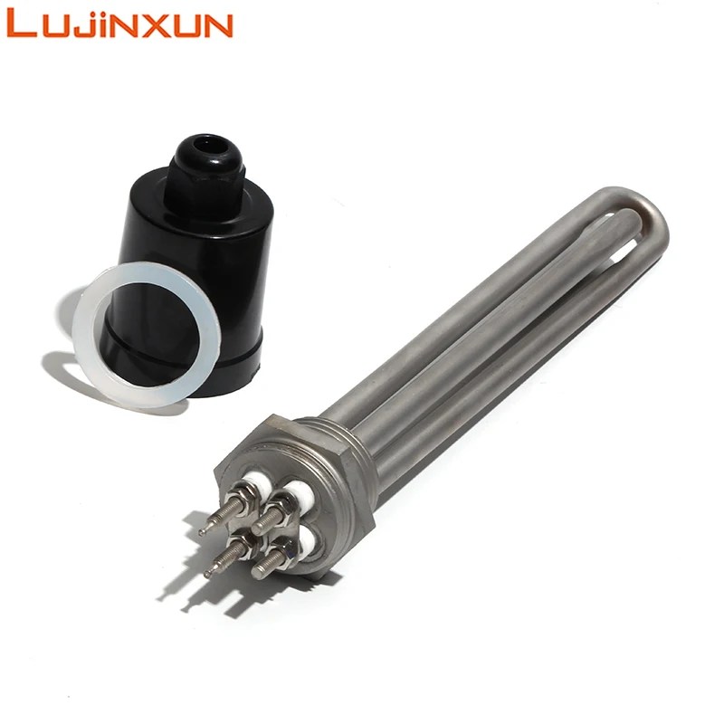 Lujinxun 220V DN25/1 inç isıtma elemanı 1.5KW tübüler ısıtıcılar tüm 304 paslanmaz çelik 200mm uzunluk için güneş enerjili su ısıtıcı
