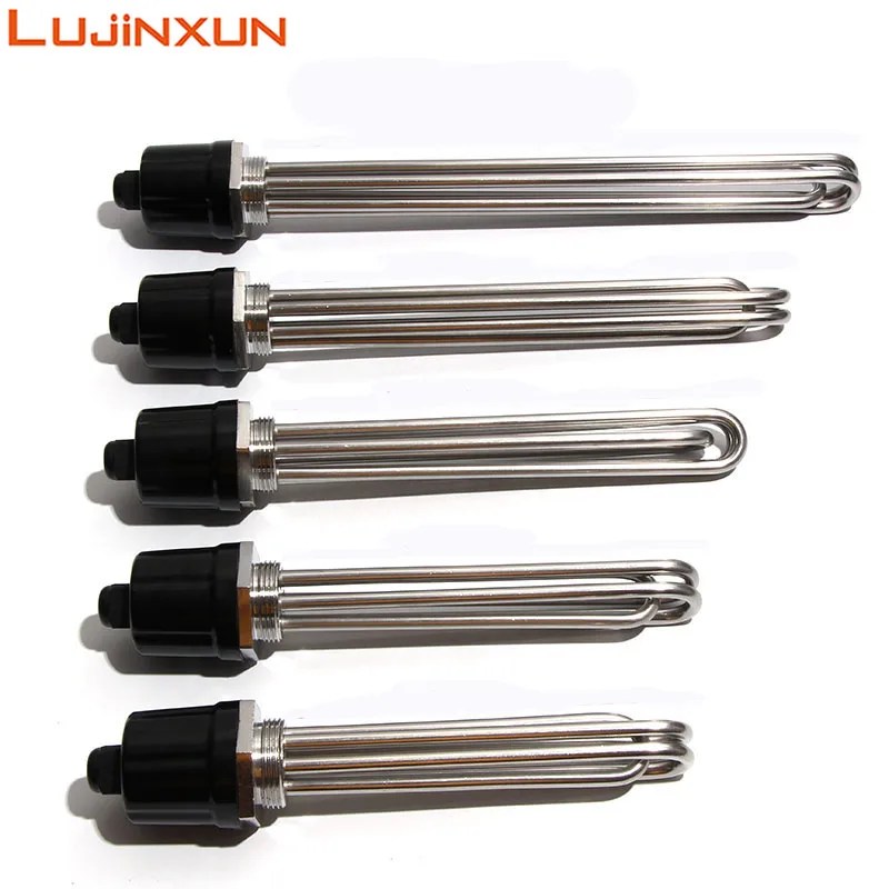 Lujinxun tam 304 paslanmaz çelik su isıtma elemanı 1 1/4 "elektrikli daldırma ısıtıcı için güneş enerjili su deposu 220V 380V