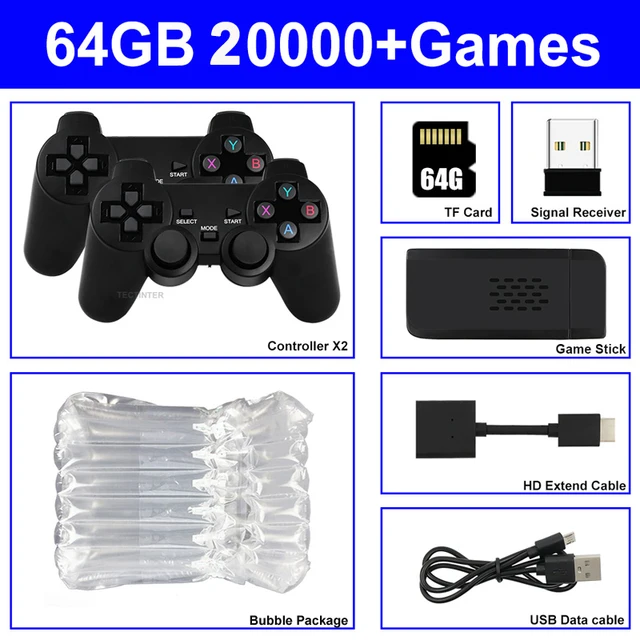 M8 Video oyunu konsolu 4K HD dahili 20000 oyunları kablosuz denetleyici TV oyun sopa Retro el oyun oyuncu Dropshipping