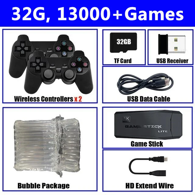 M8 Video oyunu konsolu 4K HD dahili 20000 oyunları kablosuz denetleyici TV oyun sopa Retro el oyun oyuncu Dropshipping