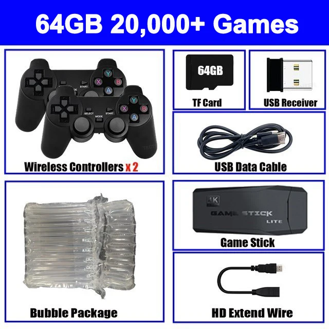 M8 Video oyunu konsolu 4K HD dahili 20000 oyunları kablosuz denetleyici TV oyun sopa Retro el oyun oyuncu Dropshipping
