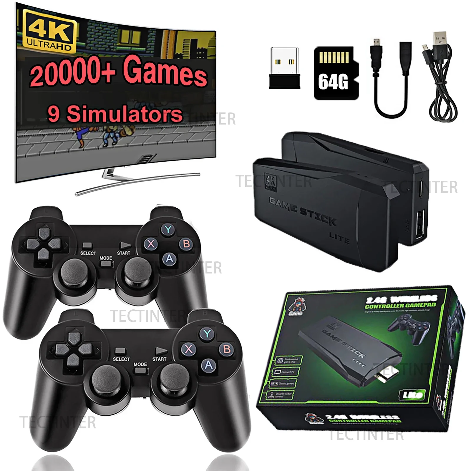 M8 Video oyunu konsolu 4K HD dahili 20000 oyunları kablosuz denetleyici TV oyun sopa Retro el oyun oyuncu Dropshipping - Görsel 1