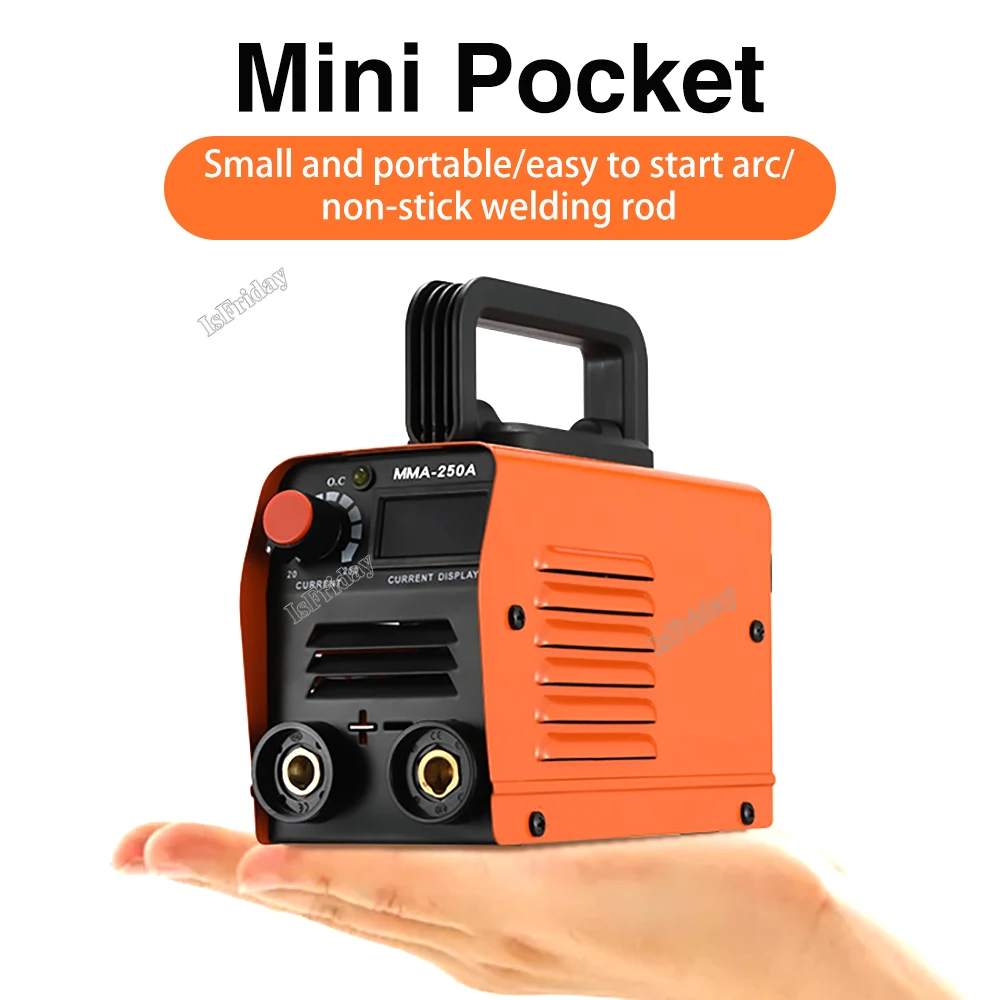 MMA250 Mini KAYNAK MAKINESİ invertör elektrikli kaynak makinesi KAYNAK MAKINESİ 110v 220v ayarlanabilir akım 20-250A el ark kaynak ekipmanları
