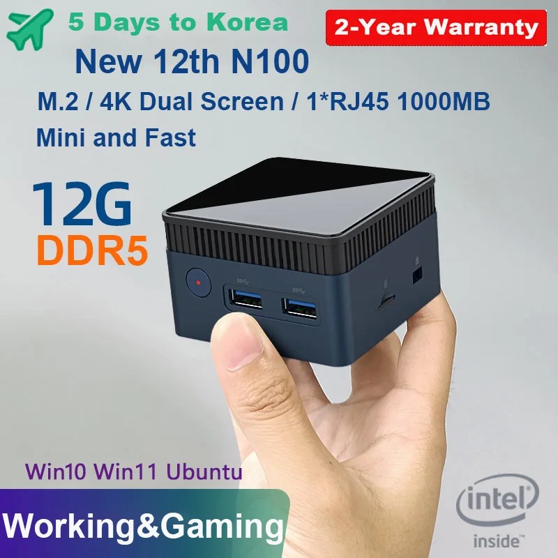 MOREFINE M6S Mini PC Intel 12th Gen N100 12G DDR5 512GB/1TB pencere 11 oyun bilgisayarı 4K 60Hz HDMI taşınabilir Minipc oyun PC