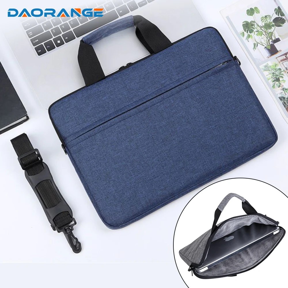Macbook Pro için Laptop çanta çanta kılıf Laptop için Xiaomi Dell HP Lenovo 13.3 14 15 15.6 inç Protable omuz Messenger çanta