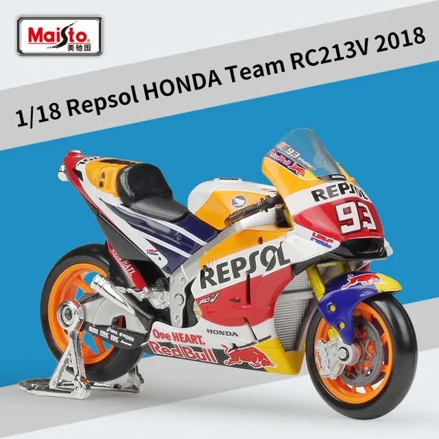 Maisto 1:18 Repsol Honda takımı Rc213v 2021 #93 #44 Marc Moto z Moto Gp yarış döküm alaşım motosiklet modeli koleksiyonu hediye oyuncak