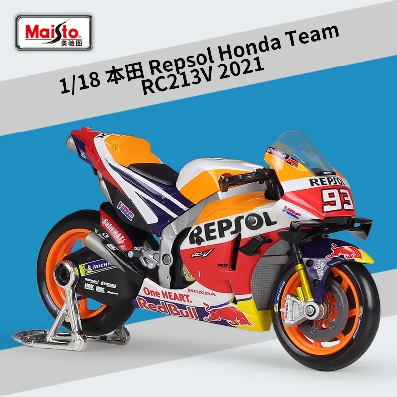 Maisto 1:18 Repsol Honda takımı Rc213v 2021 #93 #44 Marc Moto z Moto Gp yarış döküm alaşım motosiklet modeli koleksiyonu hediye oyuncak