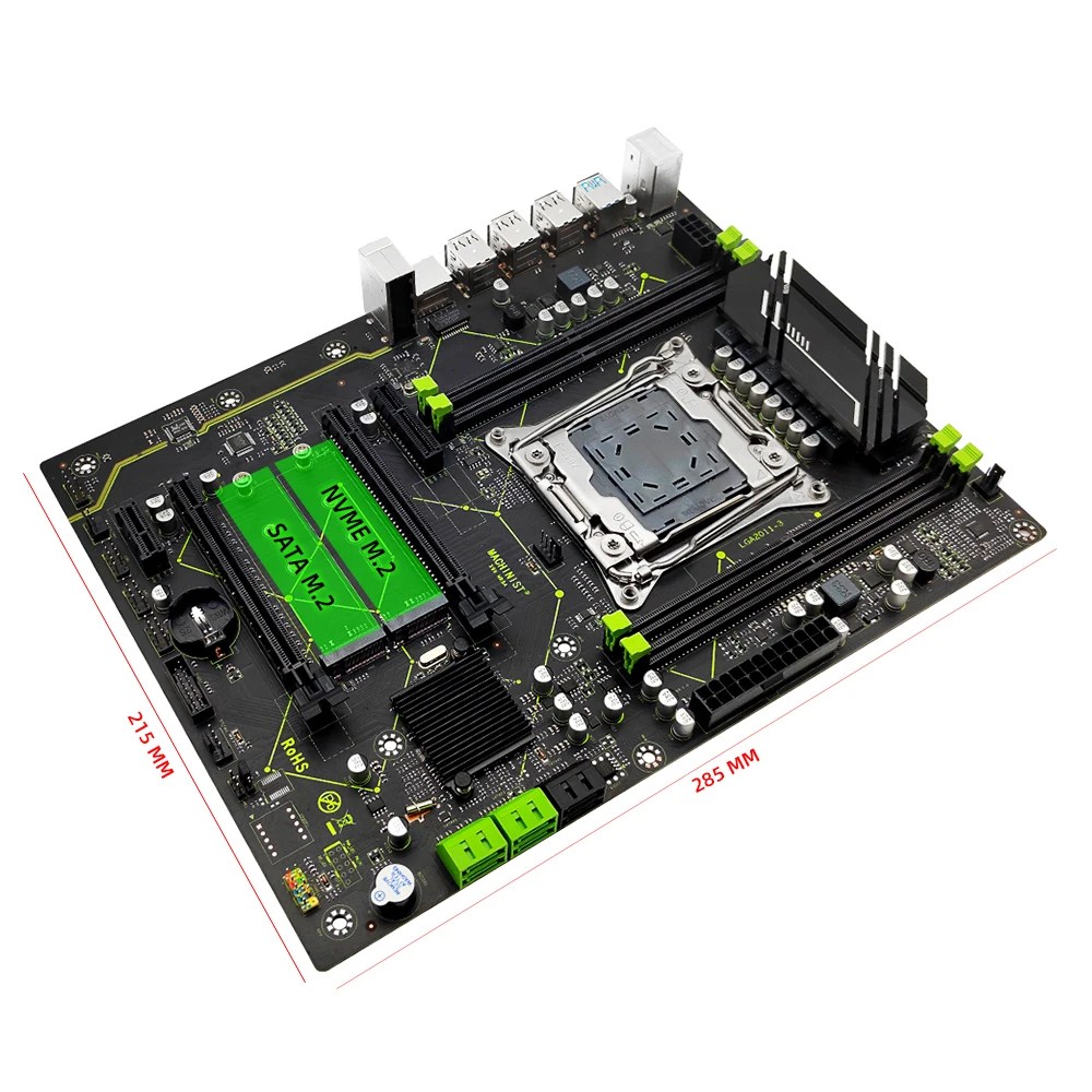 Makinist X99 MR9A anakart LGA 2011-3 destek Xeon E5 2666 2670 2667 V3 V4 serisi işlemci CPU DDR4 RAM bellek ATX NVME M.2 - Görsel 3