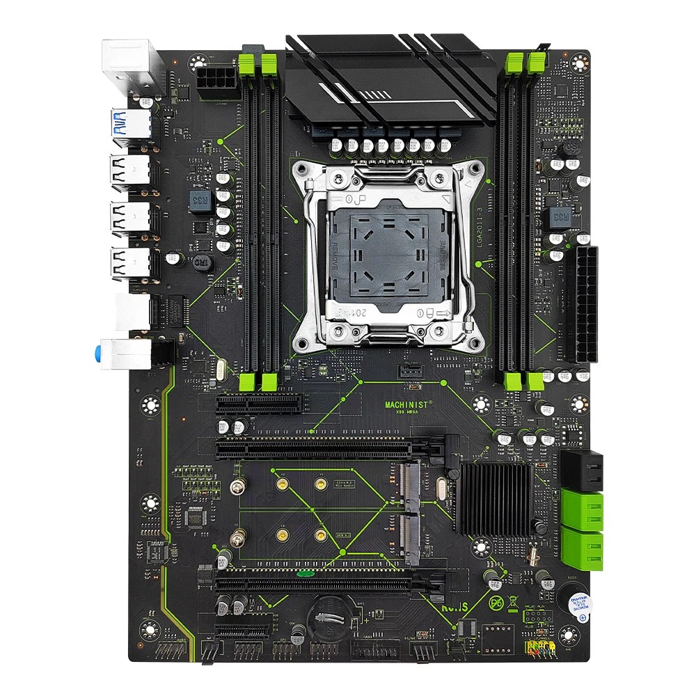 Makinist X99 MR9A anakart LGA 2011-3 destek Xeon E5 2666 2670 2667 V3 V4 serisi işlemci CPU DDR4 RAM bellek ATX NVME M.2 - Görsel 5