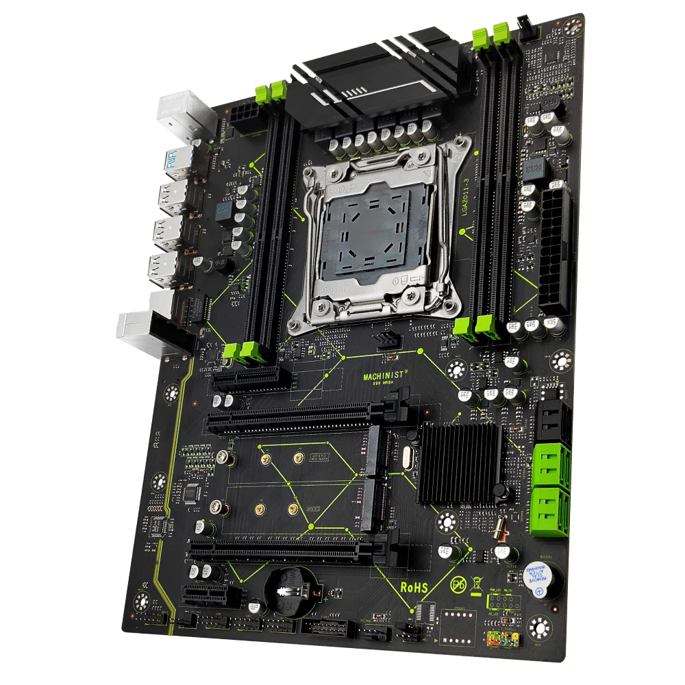 Makinist X99 MR9A anakart LGA 2011-3 destek Xeon E5 2666 2670 2667 V3 V4 serisi işlemci CPU DDR4 RAM bellek ATX NVME M.2