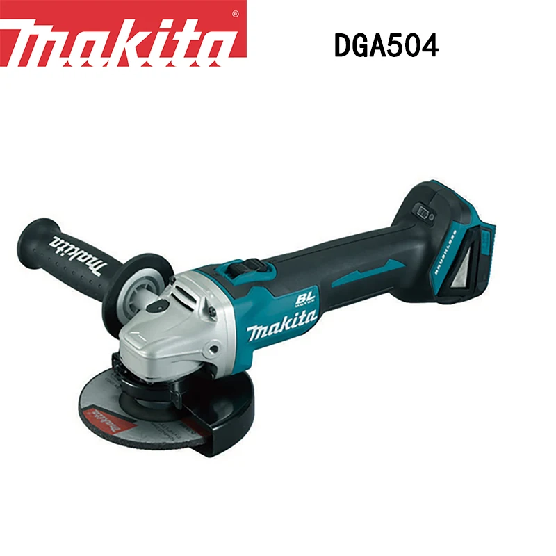 Makita DGA504 18V fırçasız akülü 5 "açı öğütücü ile XPT & başparmak anahtarı w/kilit-on (sadece araç)