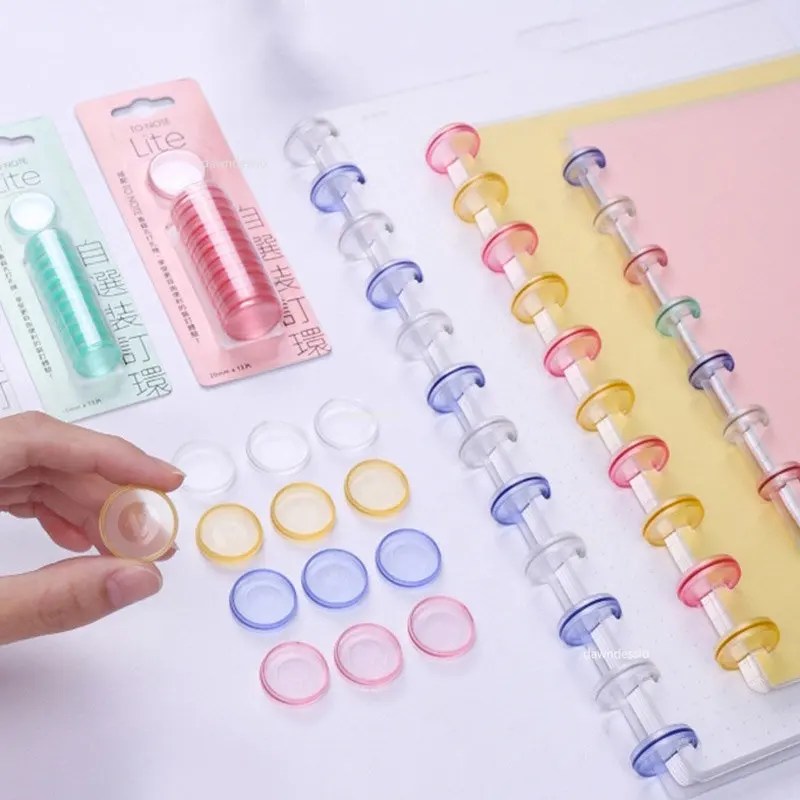 Mantar delik ciltleme toka 15/20mm aşk kalp Discbound diskler halka gevşek yaprak not defteri planlayıcısı günlüğü kitap iş için uygun